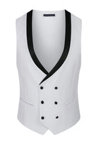 Load image into Gallery viewer, Navy Beaded Shawl Lapel Single Breasted 3 Pieces Prom Suits