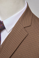 Load image into Gallery viewer, Coffee Notched Lapel 2 Pieces Beaded Men&#39;s Formal Suits