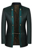 Load image into Gallery viewer, Stand Collar Jacquard Black 3 Pieces Prom Suits