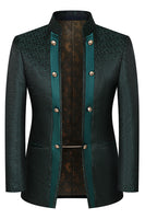 Load image into Gallery viewer, Stand Collar Jacquard Black 3 Pieces Prom Suits