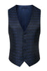 Load image into Gallery viewer, Stand Collar Jacquard Black 3 Pieces Prom Suits