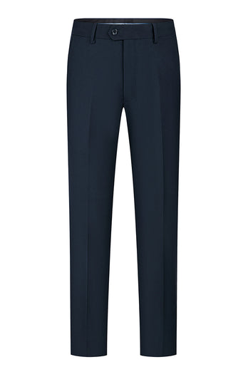 Stand Collar Jacquard Black 3 Pieces Prom Suits
