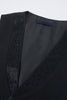 Load image into Gallery viewer, Black Peaked Lapel Beaded 3 Pieces Wedding Suits