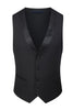Load image into Gallery viewer, Black Peaked Lapel Beaded 3 Pieces Wedding Suits
