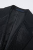 Load image into Gallery viewer, Black Peaked Lapel Beaded 3 Pieces Wedding Suits
