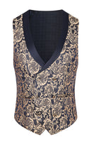 Load image into Gallery viewer, Dark Green Jacquard Shawl Lapel 3 Pieces Prom Suits