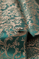 Load image into Gallery viewer, Dark Green Jacquard Shawl Lapel 3 Pieces Prom Suits