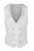 Load image into Gallery viewer, Dark Green Jacquard Shawl Lapel 3 Pieces Prom Suits