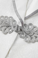 Load image into Gallery viewer, Black Jacquard Shawl Lapel 3 Pieces Prom Suits