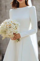 Load image into Gallery viewer, Ivory A-Line Satin Midi Engagement Dress