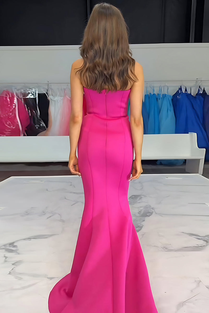 Load image into Gallery viewer, Fuchsia Mermaid Sweetheart Long Prom Dress