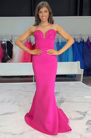 Load image into Gallery viewer, Fuchsia Mermaid Sweetheart Long Prom Dress