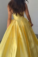 Load image into Gallery viewer, Pink 3D Flower A Line Satin Corset Long Prom Dress