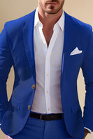 Load image into Gallery viewer, Notched Lapel Classc Yellow 2 Pieces Prom Suits