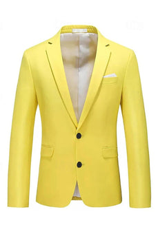 Notched Lapel Classc Yellow 2 Pieces Prom Suits