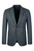Load image into Gallery viewer, Dark Grey Notched Lapel Single Breasted Men&#39;s Prom Blazer
