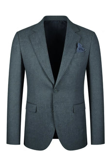 Dark Grey Notched Lapel Single Breasted Men's Prom Blazer