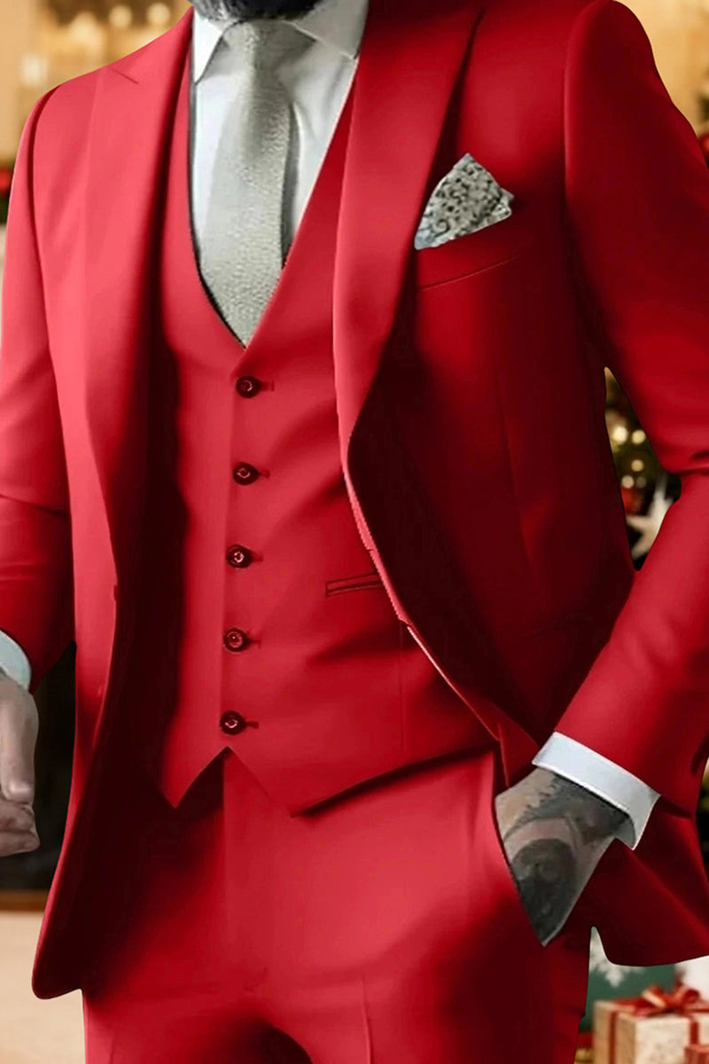 Load image into Gallery viewer, 3 Pieces Sage Peaked Lapel Classic Men&#39;s Prom Suits