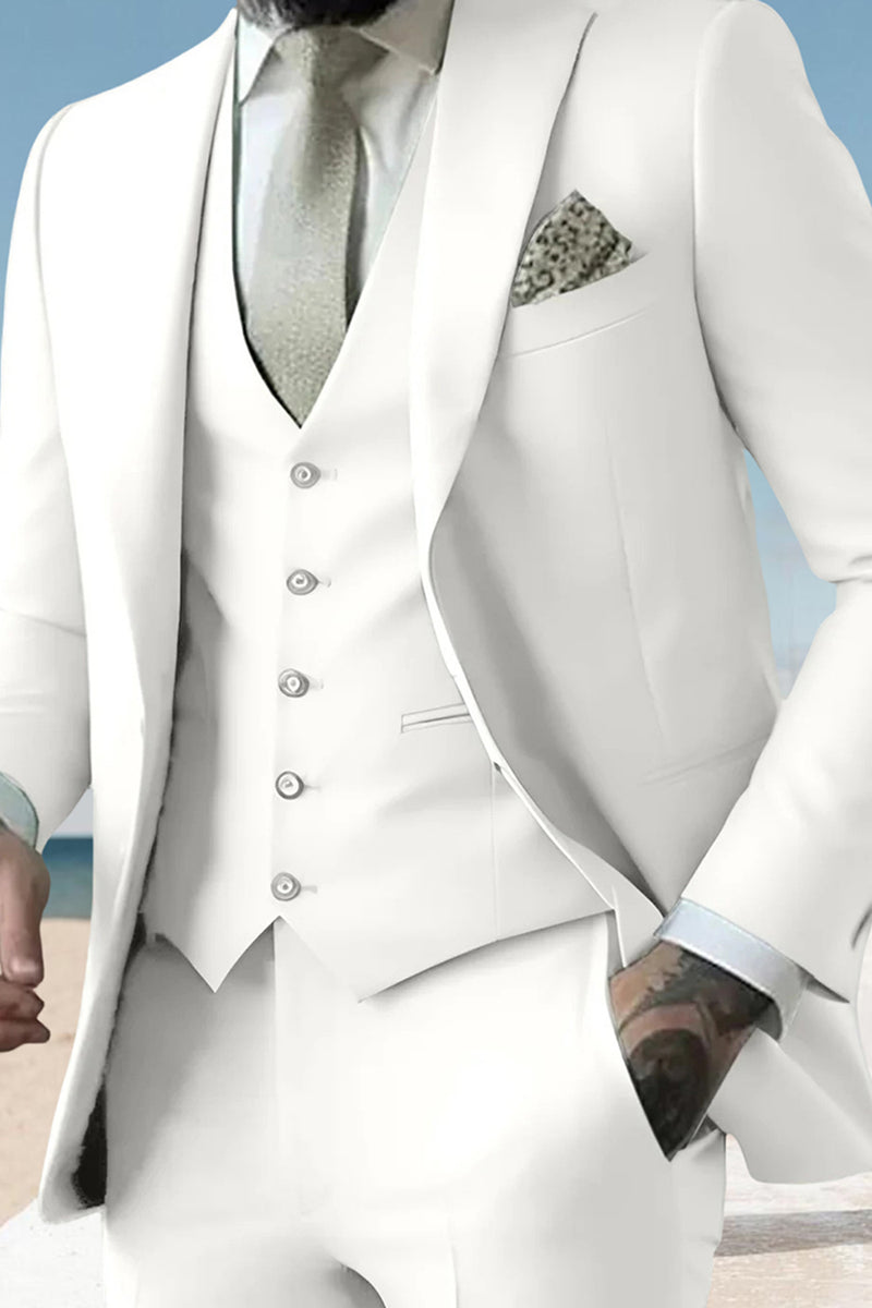 Load image into Gallery viewer, 3 Pieces Sage Peaked Lapel Classic Men&#39;s Prom Suits