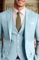 Load image into Gallery viewer, Notched Lapel Dark Green Single Breasted 3 Pieces Men&#39;s Prom Suits