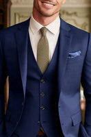 Load image into Gallery viewer, Notched Lapel Dark Green Single Breasted 3 Pieces Men&#39;s Prom Suits