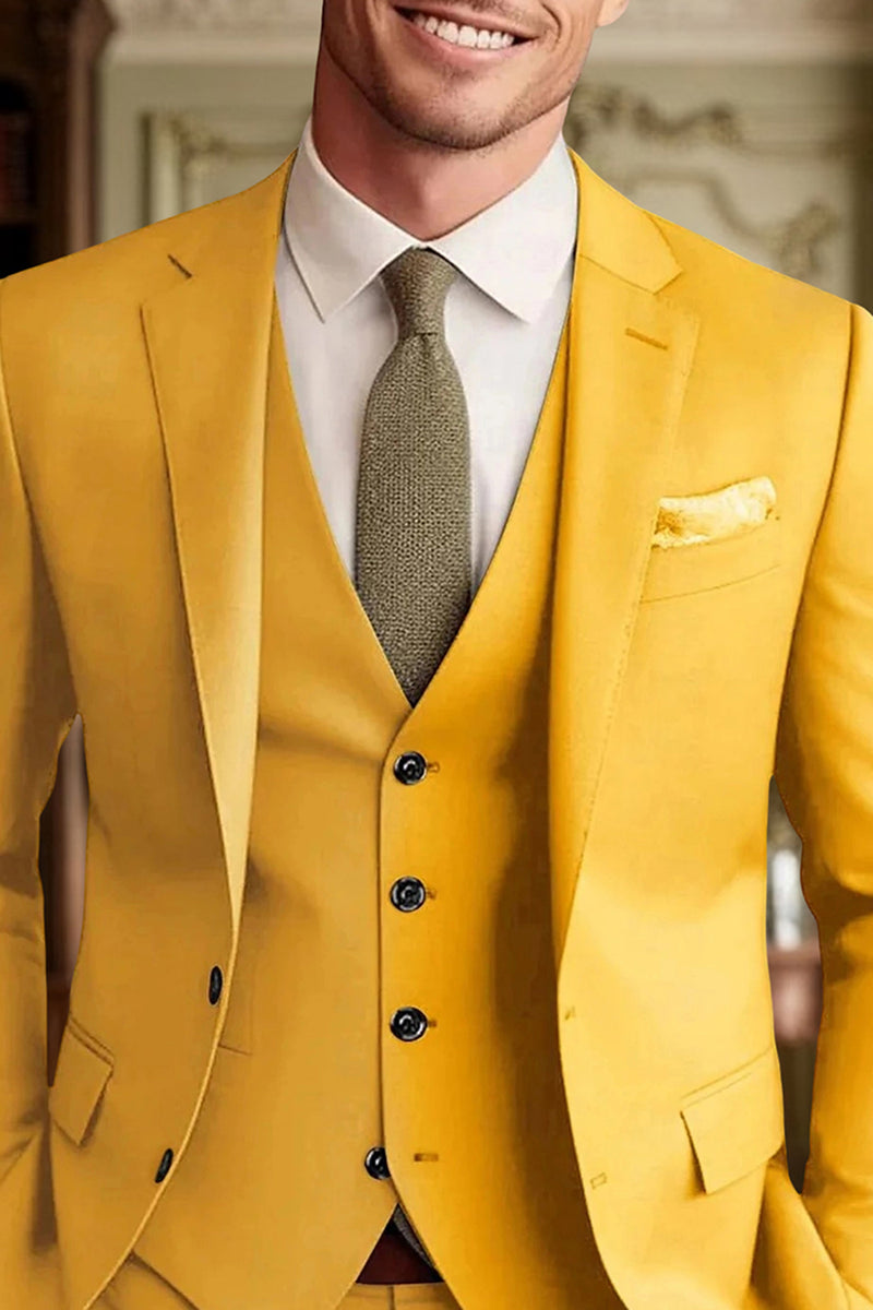 Load image into Gallery viewer, Notched Lapel Dark Green Single Breasted 3 Pieces Men&#39;s Prom Suits