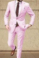 Load image into Gallery viewer, Khaki Notched Lapel Slim Fit Classic 2 Pieces Men&#39;s Prom Suits