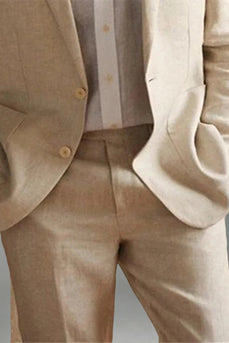 Notched Lapel Ivory 2 Pieces Men's Prom Suits