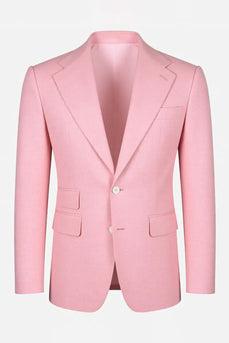 Light Pink Notched Lapel Single Breasted Men's Prom Blazer