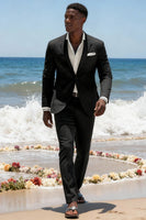 Load image into Gallery viewer, 2 Pieces Notched Lapel Sky Blue Men&#39;s Prom Suits