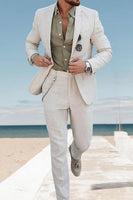 Load image into Gallery viewer, Notched Lapel Sky Blue Single Breasted 2 Pieces Men&#39;s Prom Suits