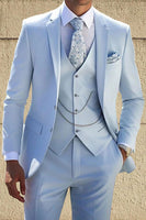 Load image into Gallery viewer, Yellow Notched Lapel 3 Pieces Classic Men&#39;s Prom Suits