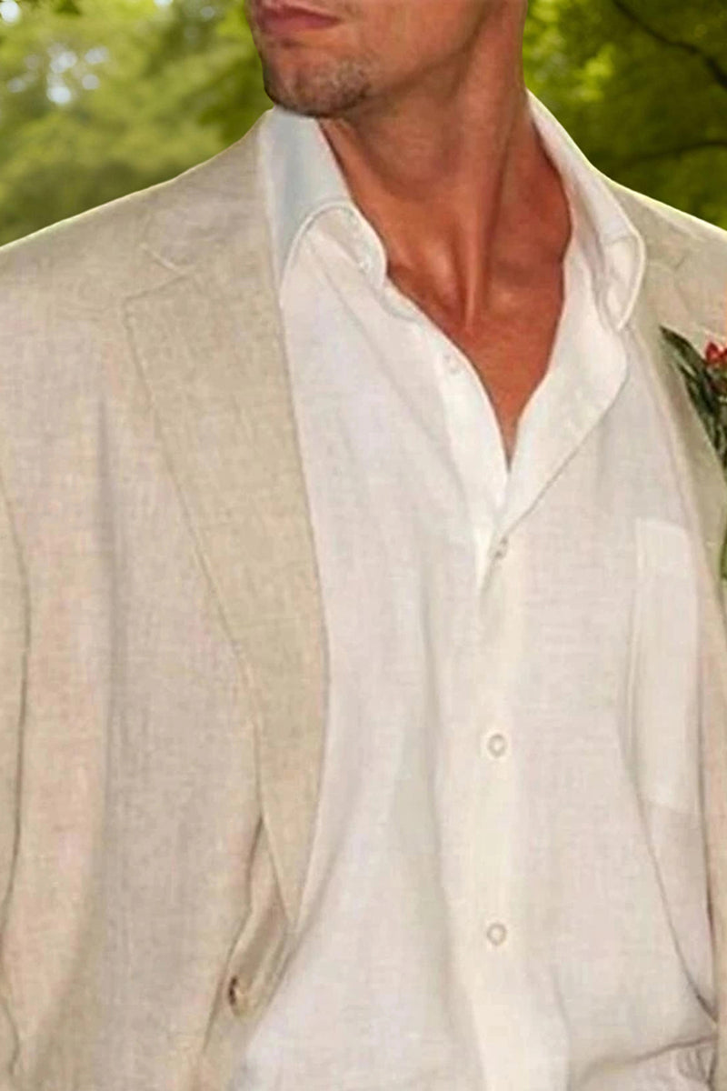 Load image into Gallery viewer, Notched Lapel Ivory 2 Pieces Men&#39;s Prom Suits