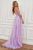 Load image into Gallery viewer, Navy A-Line Spaghetti Straps Tulle Prom Dress with Appliques