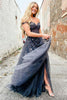 Load image into Gallery viewer, Lilac A-Line Spaghetti Straps Tulle Prom Dress with Appliques