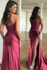 Load image into Gallery viewer, Mermaid Strapless Satin Corset Prom Dress with Slit