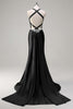 Load image into Gallery viewer, Dark Green Sparkly Beaded Corset Mermaid Spaghetti Straps Prom Dress