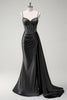Load image into Gallery viewer, Sparkly Royal Blue Mermaid Corset Satin Long Prom Dress