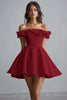 Load image into Gallery viewer, A Line Off The Shoulder Mini White Graduation Dress