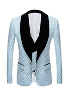 Load image into Gallery viewer, Biege Dots Jacquard 2 Piece Men&#39;s Prom Suits
