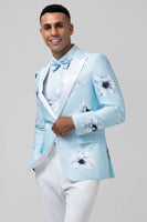 Load image into Gallery viewer, Light Blue Peak Lapel 2 Pieces One Button Men&#39;s Prom Suits