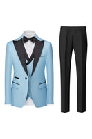 Load image into Gallery viewer, Royal Blue 3-Piece One Button Prom Suits