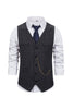 Load image into Gallery viewer, V Neck Single Breasted Men&#39;s Grey Casual Vest