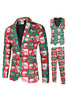 Load image into Gallery viewer, Red and Green 3 Piece Christmas Party Men&#39;s Suits