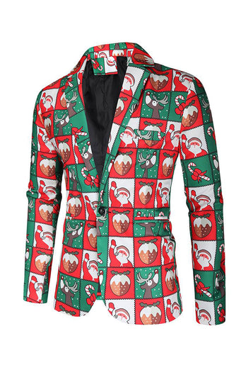 Red and Green 3 Piece Christmas Party Men's Suits