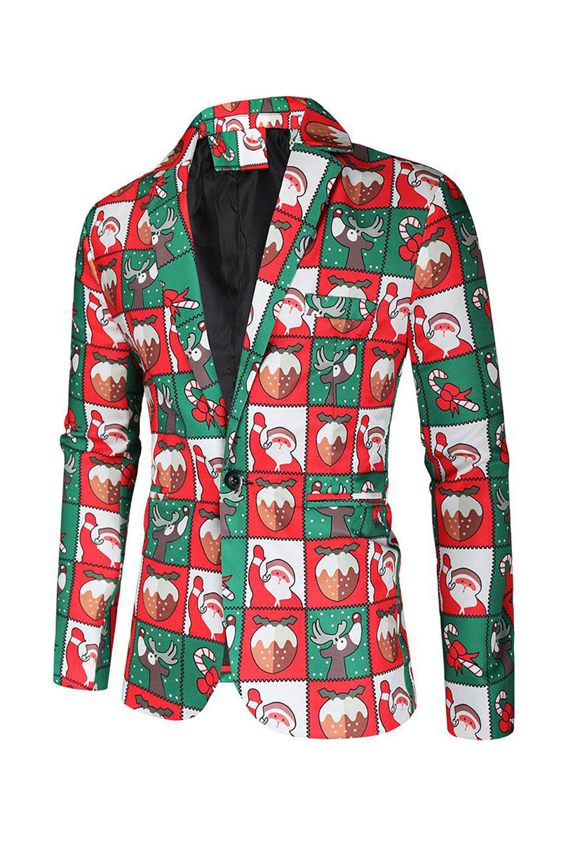 Load image into Gallery viewer, Red and Green 3 Piece Christmas Party Men&#39;s Suits