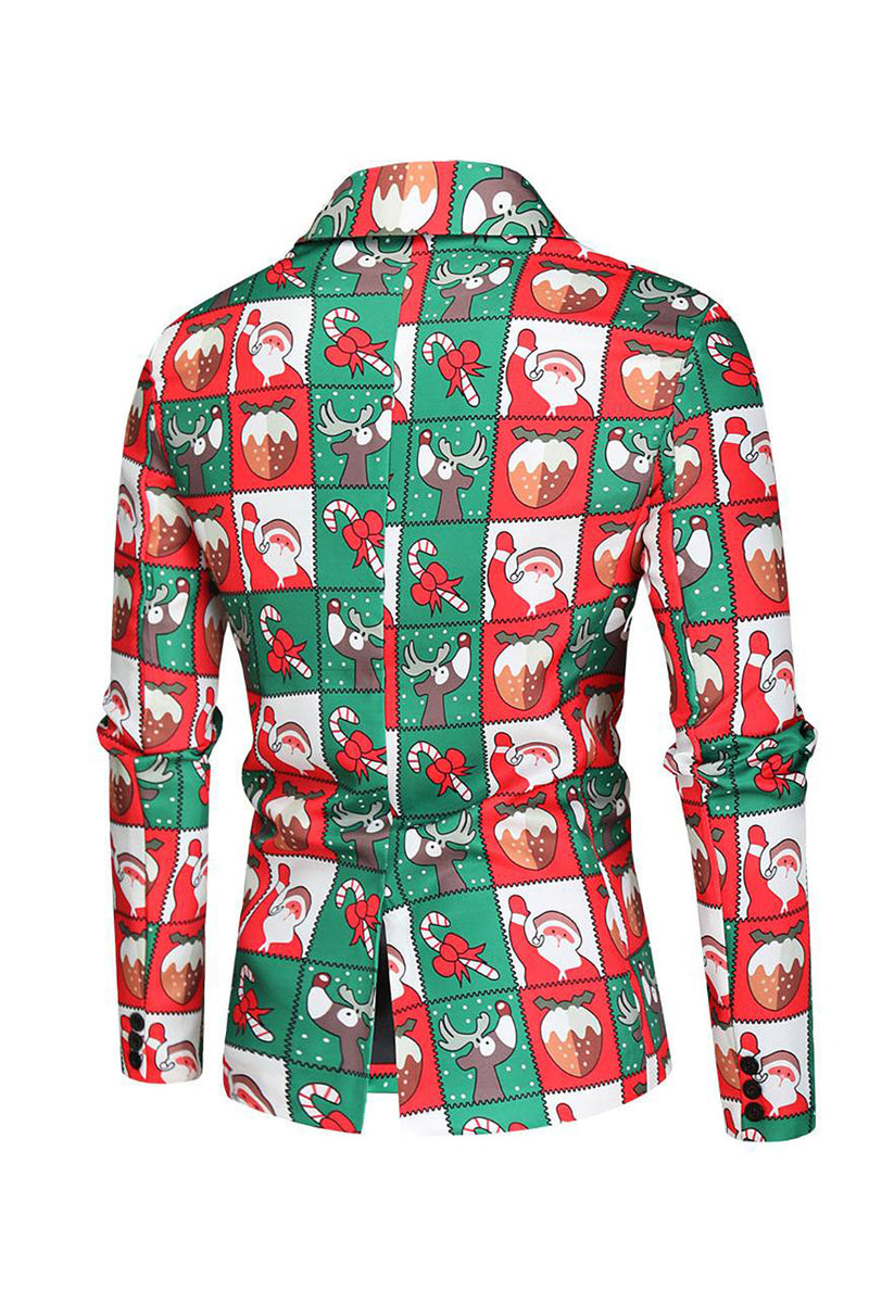 Load image into Gallery viewer, Red and Green 3 Piece Christmas Party Men&#39;s Suits