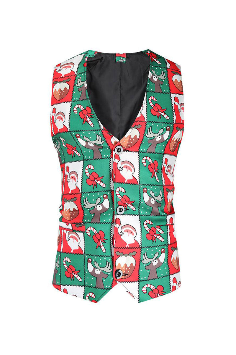 Load image into Gallery viewer, Red and Green 3 Piece Christmas Party Men&#39;s Suits