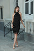 Load image into Gallery viewer, White Halter Bodycon Graduation Dress with Tassel