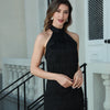 Load image into Gallery viewer, White Halter Bodycon Graduation Dress with Tassel